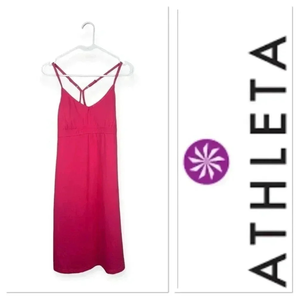 Athleta shorebreak coral racetrack  swimsuit dress size medium